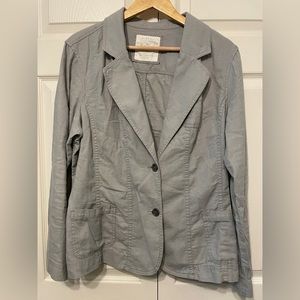 Sonoma Women’s Linen Blazer — Gray Size XL.